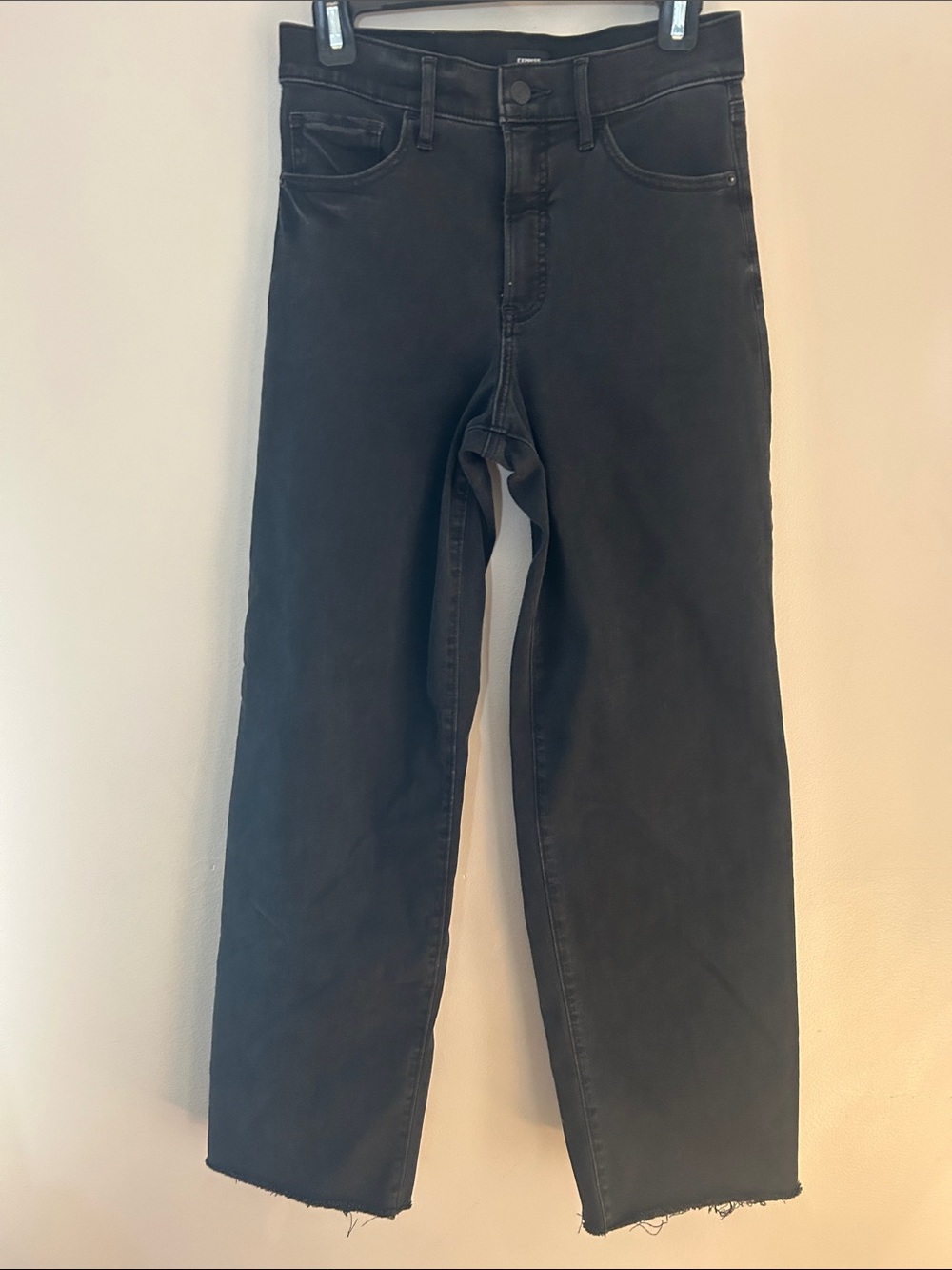NWOT Express Black High Rise Wide Leg Jeans